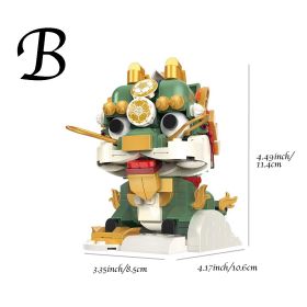 1pc Building Blocks Ornament; Chinese New Year Gifts; Doll Ornaments To Attract Blessings And Wealth 4.61"������3.86"������3.07" (Quantity: 1pc, Style: B)