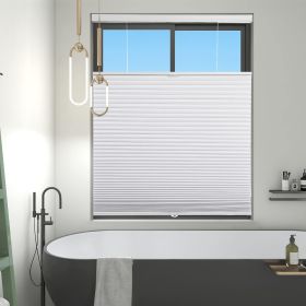 WELLSOURCE Blackout Cellular Shades Cordless, Top Down Bottom Up Blinds for Windows, 1.5" Single Cell Pleated Honeycomb Window Shades for Bedroom (Color: Blackout-White, size: Contact us)